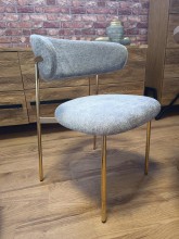 KRZESŁO ELTON RAVEN STELAŻ ZŁOTY / CIEMNY BEŻ 30 SIGNAL