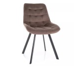 KRZESŁO OBROTOWE MONTI VELVET CZARNY STELAŻ/ CAPPUCCINO BLUVEL 38