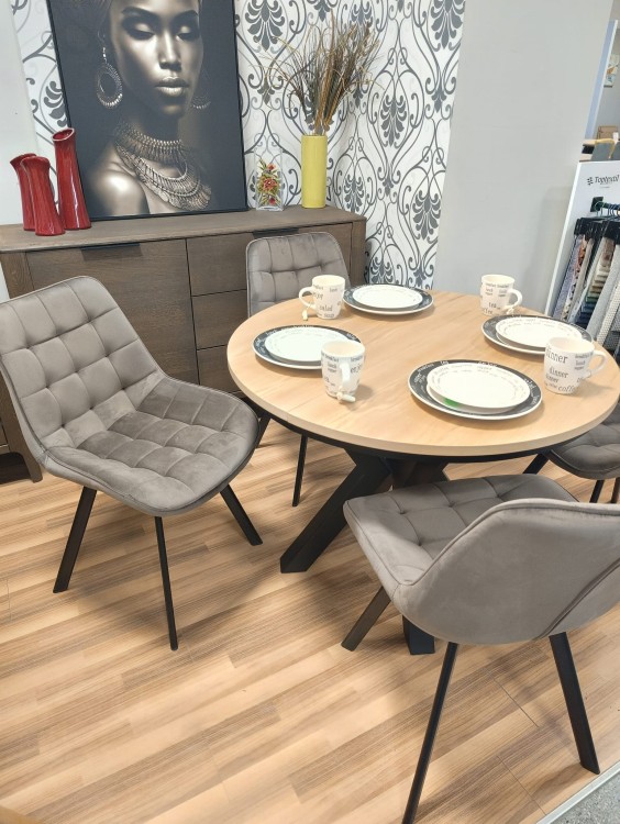 KRZESŁO OBROTOWE MONTI VELVET CZARNY STELAŻ/ CAPPUCCINO BLUVEL 38 SIGNAL