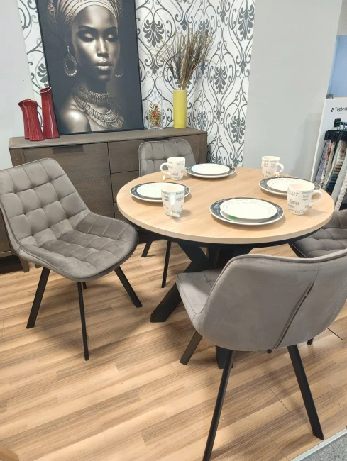 KRZESŁO OBROTOWE MONTI VELVET CZARNY STELAŻ/ CAPPUCCINO BLUVEL 38 SIGNAL