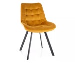 KRZESŁO OBROTOWE MONTI VELVET CZARNY STELAŻ/ CURRY BLUVEL 68