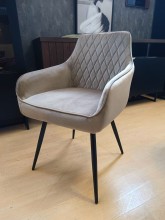 KRZESŁO OBROTOWE MARLO VELVET CZARNY STELAŻ/ Ciemny BEŻ BLUVEL 40