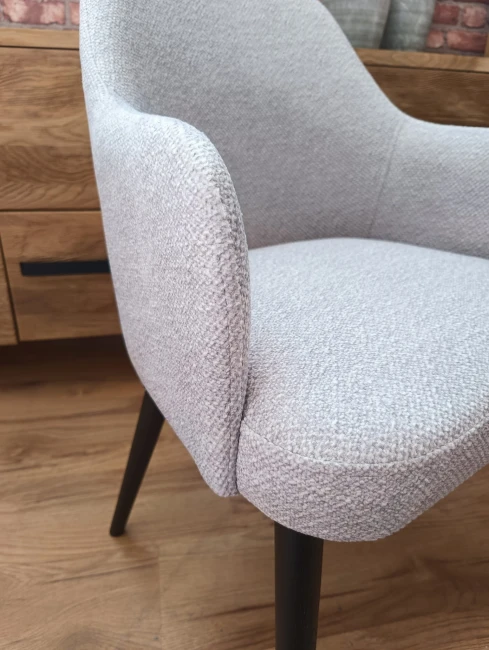 MIA wygodne krzesło ze sprężyną - duży wybór tkanin / stelaż buk  tkanina Leo Fargotex