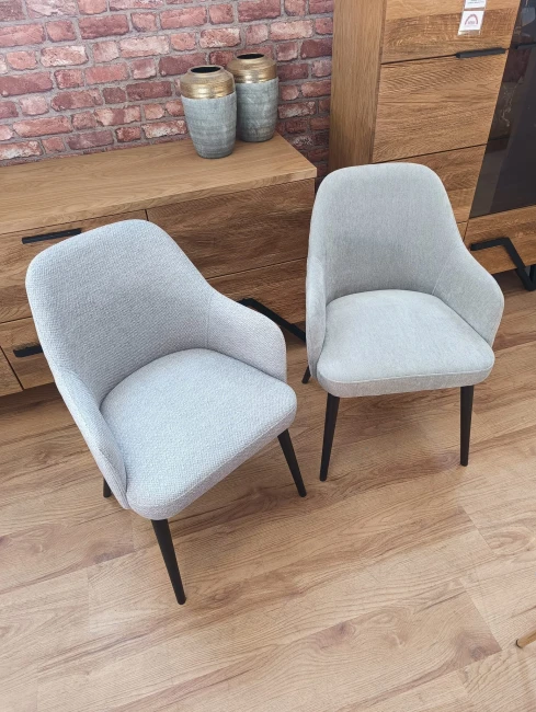 MIA wygodne krzesło kubełkowe ze sprężyną - duży wybór tkanin / stelaż buk