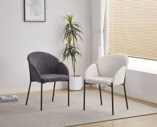 Krzesło tapicerowane Milo K26-FX szare / czarny stelaż