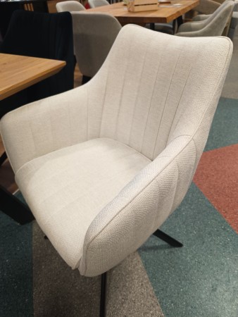 KRZESŁO OBROTOWE AZALIA BREGO CZARNY STELAŻ / JASNY BEŻ 22