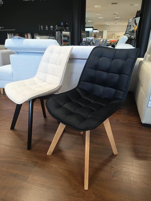 VERA krzesło pikowane - duży wybór tkanin / stelaż buk Bukowski Meble