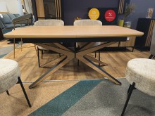 JAMES stół rozkładany 160-220/90 naturalny / czarny