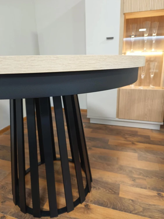 Stół okrągły rozkładany Magnus ST-75 – możliwość wyboru koloru blatu i podstawy