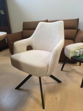 Krzesło obrotowe VESPER beżowe VOGAR071 / noga czarna