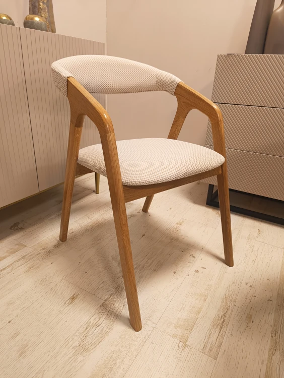 ELVA designerskie krzesło dębowe duży wybór kolorów TKANINA TRILLA