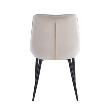 J262 krzesło tapicerowane pikowane beżowe do jadalni Furnitex.jpg