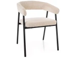 Krzesło z podłokietnikami Katana beżowe tap. 257 / czarny stelaż