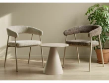 Krzesło z podłokietnikami Katana beżowe tap. 257 / kaszmir