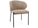 Krzesło tapicerowane Kioto beżowe tap. 253 / czarny stelaż
