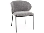 Krzesło tapicerowane Kioto szare tap.254 / czarny stelaż