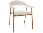 Krzesło z podłokietnikami Lagos D Raven 22 jasny beż / dąb