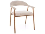 Krzesło z podłokietnikami Lagos D Raven 24 beżowe / dąb