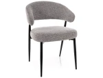 Krzesło tapicerowane Lucio Noelle 09 szary / czarny stekaż