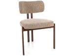 Krzesło tapicerowane Misaki D beżowe tap. 253 / orzech