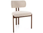 Krzesło tapicerowane Misaki D jasny beż tap. 255 / orzech
