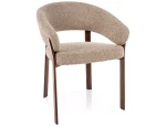 Krzesło z podłokietnikami Nagoja D beżowe tap. 253 / orzech