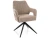 Krzesło obrotowe do jadalni z podłokietnikami Olsen 360 stopni z autopowrotem beżowe ciemny beż Noelle
