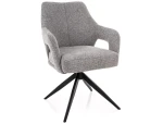 Krzesło obrotowe Olsen Noelle 09 szare / czarny stelaż