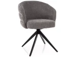 Krzesło obrotowe Ores szare tap. 252 / czarny stelaż
