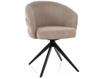 Krzesło obrotowe Ores beżowe tap. 250 / czarny stelaż