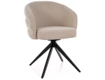 Krzesło obrotowe Ores jasny beż tap. 251 / czarny stelaż