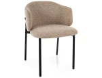 Krzesło tapicerowane Osaka beżowe tap. 253 / czarny stelaż