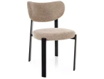 Krzesło tapicerowane Rin beżowe tap. 253 / czarny stelaż