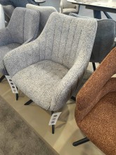 krzesło obrotowe Azalia tkanina Leo szare do jadalni.jpg