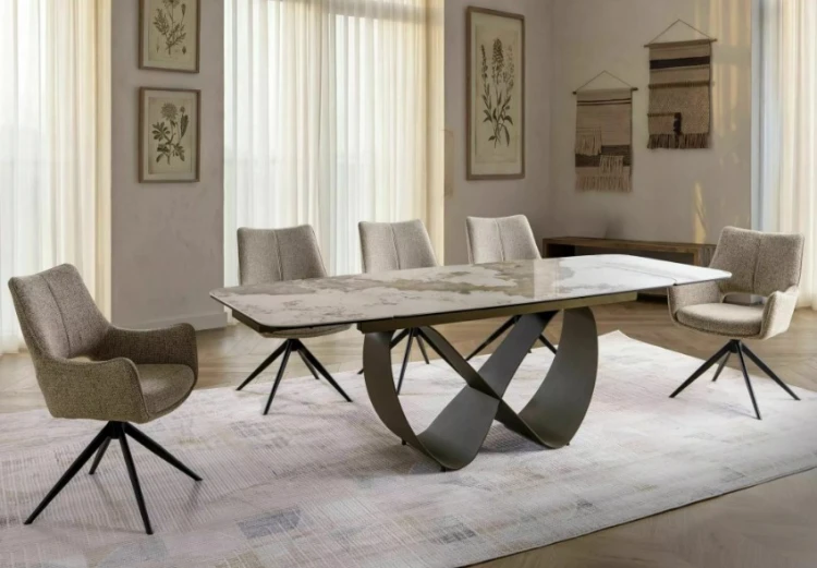 Krzesło tapicerowane obrotowe z podłokietnikami Fino II do jadalni Signal.jpg