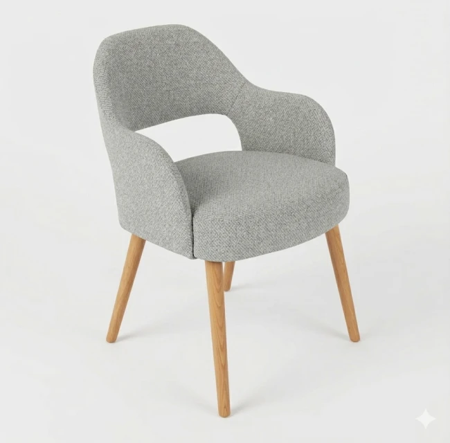 MILO krzesło z podłokietnikami duży wybór kolorów  jasny buk