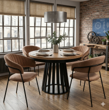 Krzesło tapicerowane GLAM BLACK K4-FX cappuccino (Riviera 24) / czarny stelaż