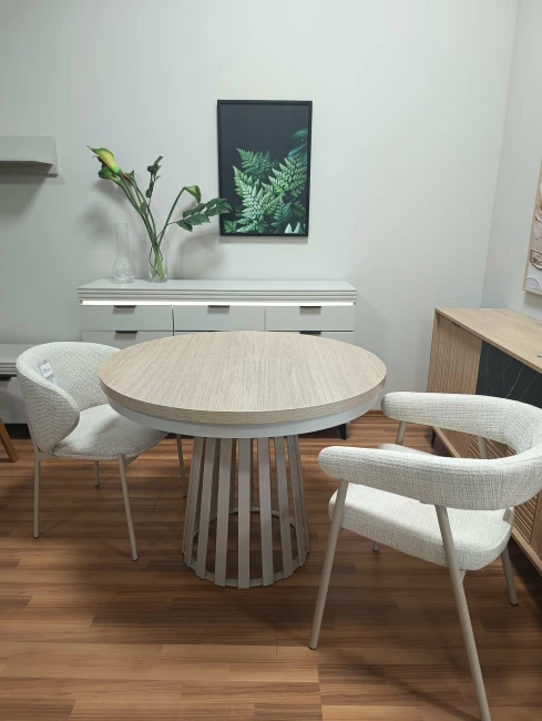 Stół okrągły rozkładany Magnus ST-75 stelaż kaszmirowy