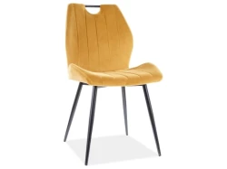 KRZESŁO ARCO VELVET CZARNY STELAŻ / CURRY BLUVEL 68