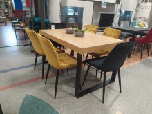 Stół Lukas loftowy firmy Bukowski fornir dębowy dąb niebarwiony