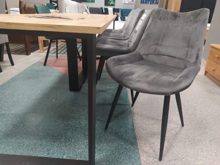 KRZESŁO TAPICEROWANE K388 CIEMNY POPIEL