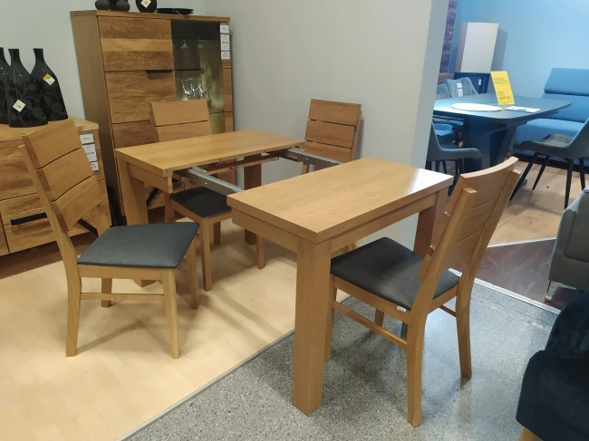 Krzesło dębowe Insignio firmy Bukowski Meble stół Kansas dąb niebarwiony naturalny