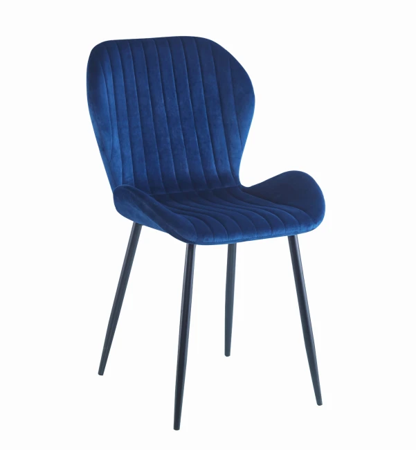 Krzesło tapicerowane velvet K1-FX granatowe (ciemno niebieskie) Furnitex