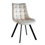 Krzesło tapicerowane velvet J265 beżowe