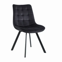 Krzesło tapicerowane velvet J265 czarne (Riviera 100)