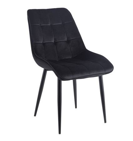 Krzesło tapicerowane velvet J262-1 czarne