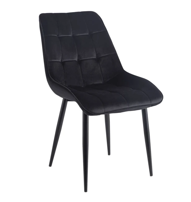 Krzesło tapicerowane velvet J262-1 czarne