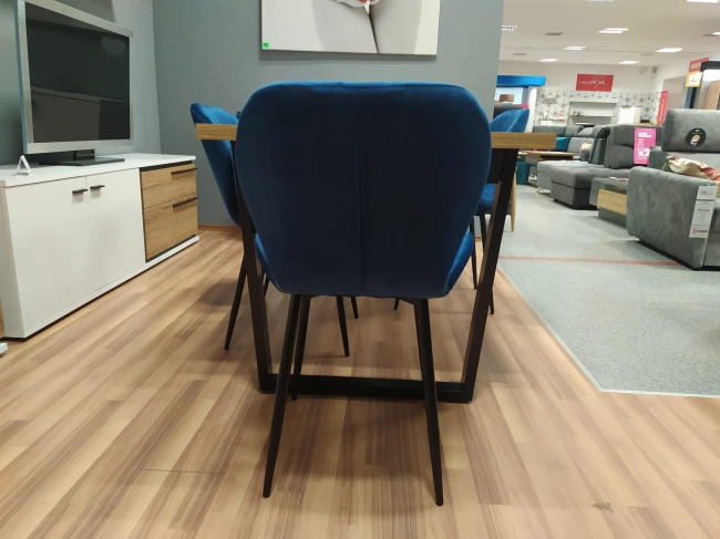 Krzesło tapicerowane velvet K1-FX granatowe (ciemno niebieskie)