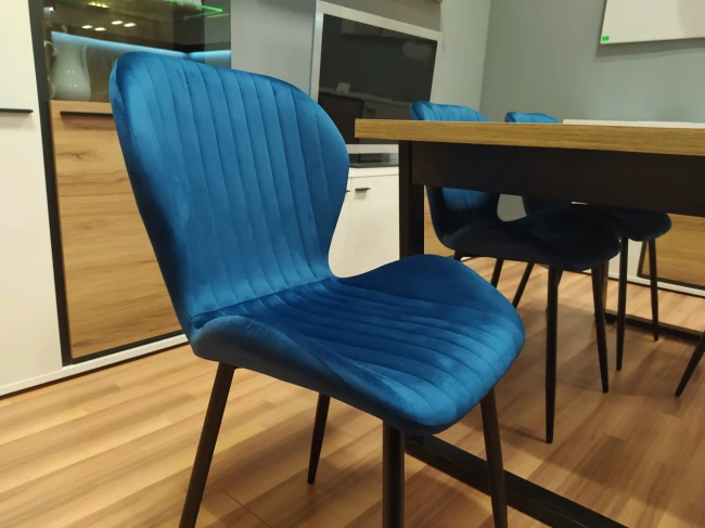 Krzesło tapicerowane velvet K1-FX granatowe (ciemno niebieskie)