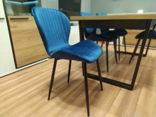 Krzesło tapicerowane velvet K1-FX granatowe (ciemno niebieskie)